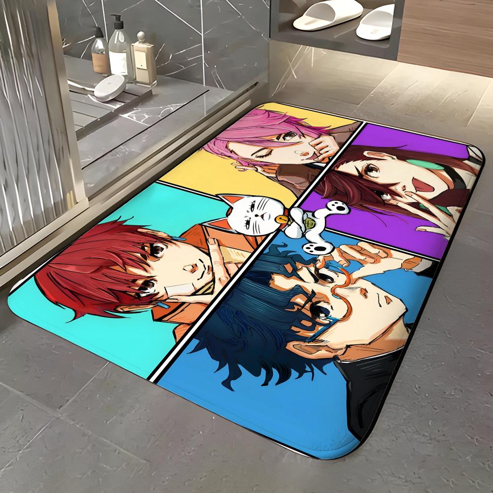 Manga D-Dandadan Fußmatte Weiche Flanell Eingangstür-Matte Rutschfest Saugfähig Badezimmer Schlafzimmer Bodenläufer