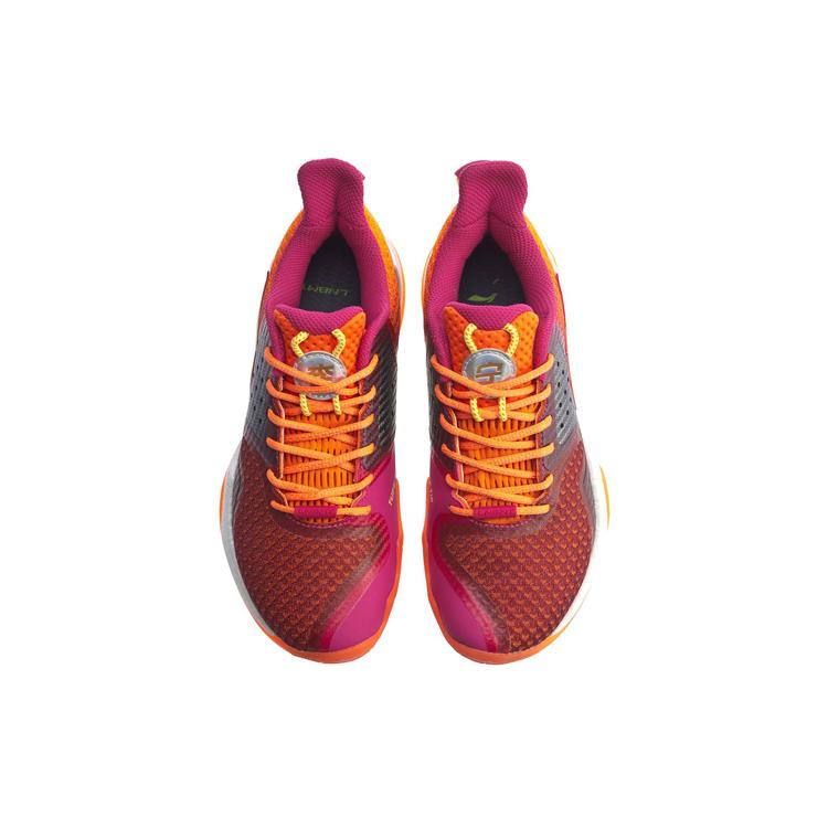 Li Ning Badminton Shoes Women's Low top Orange Red AYAQ002-2