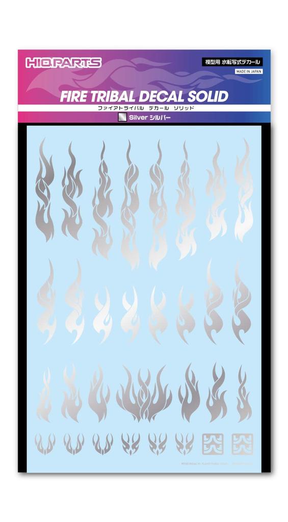 HiQ Parts Fire Tribal Decal Solid Silver for Plastic Models (1 Decal) (FTSL-SIL)