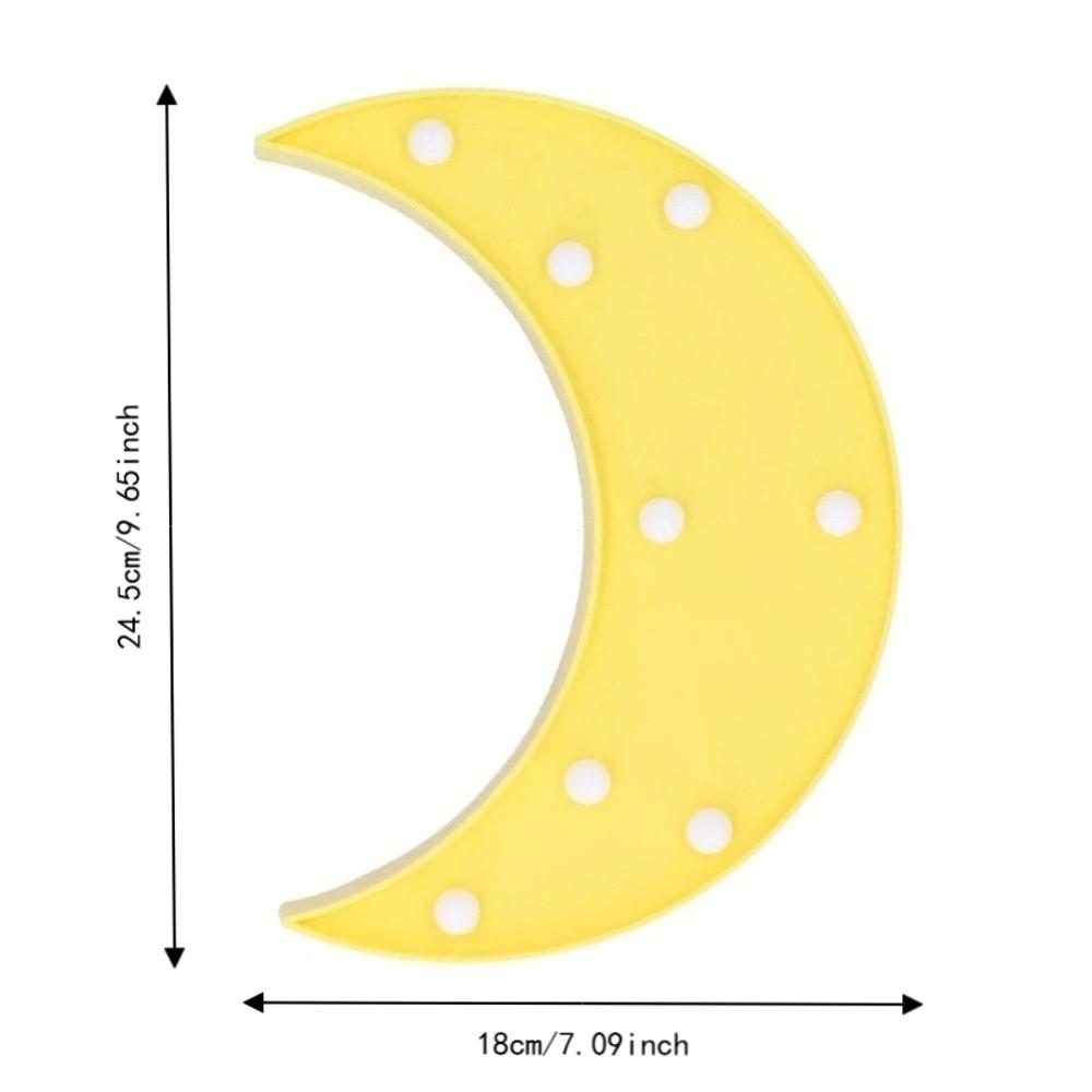 Yellow Moon Night Light Moon Shaped Ambient Lamp Decorative LED Night Light  Nursery Room
