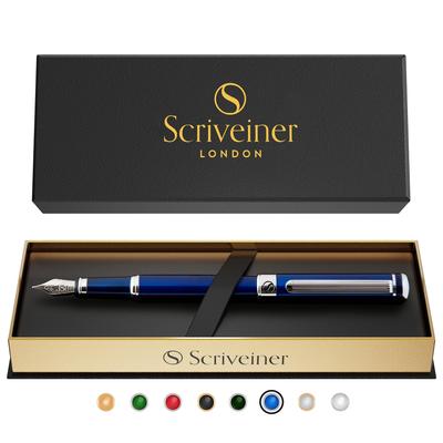 Scriveiner Finest Premium Füllfederhalter, attraktive Schönheit mit Chrom-Hardware, Schmidt-Feder, ideal für Männer und Frauen, professionelle Führungskräfte am Arbeitsplatz