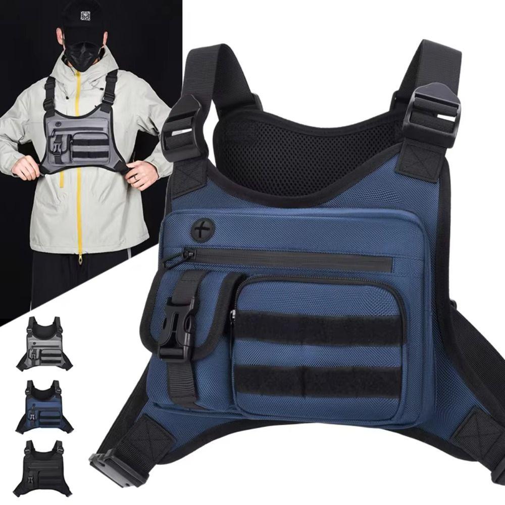 Water Resistant Sports Vest Bag Multi-functional Outdoor Chest Bag Casual Running Vest Bag  Running