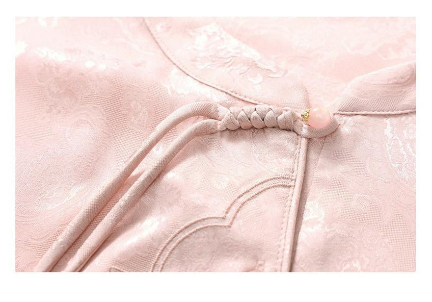 Spring 2026 Chiffon Jacquard Top for Middle-Aged and Elderly Women