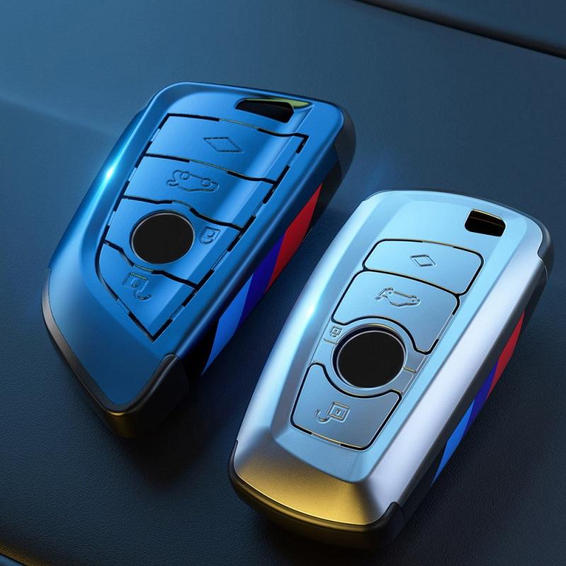 Applicable To BMW 3 Series 5 Series Blade Key Set 1 Series 2 Series Sports Shell X5X3X6X1 Carbon Fiber Pattern All-inclusive Coating Buckle