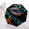 Printed Miami Dolphins logo Folding Umbrella,Outdoor,Leisure,And Travel Umbrella,Durable Umbrella Fabric,Birthday And Holiday Gift