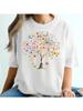 Wounisex's Plus Size T-Shirt Original Design Fashion Colorful Tree Pattern Print Wounisex's Casual Soft Round Neck Short Sleeved Tops