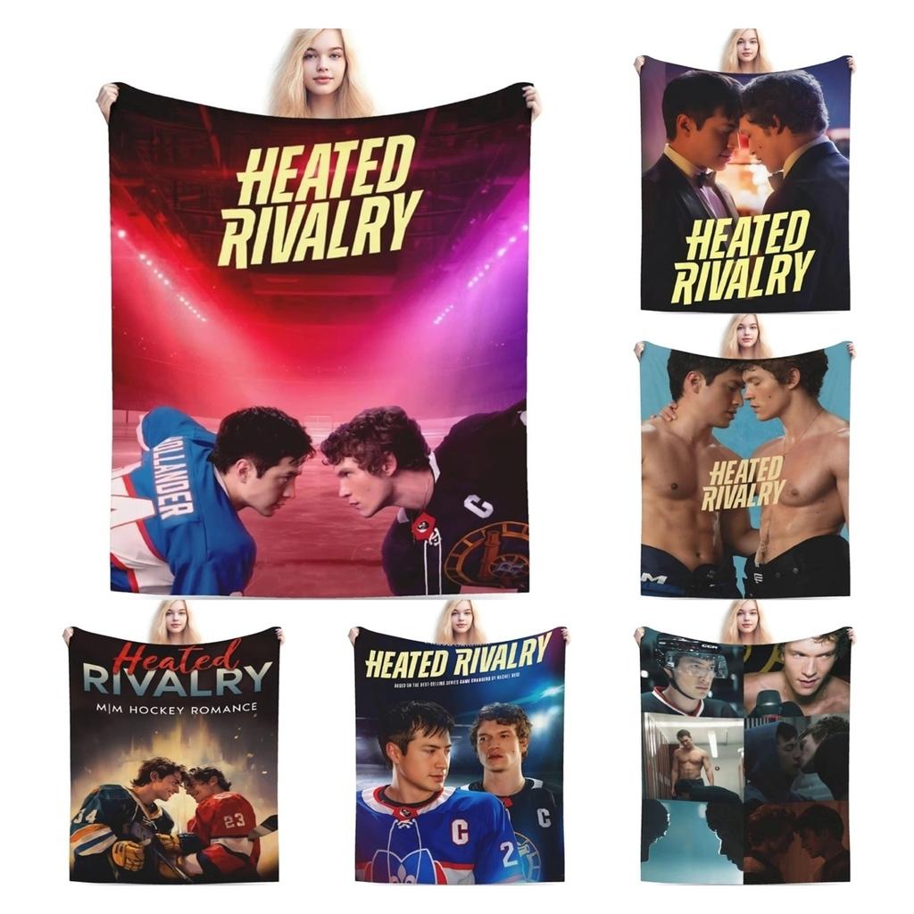 Heated Rivalry Knitted Blankets Fleece Canadian Sports Romance Super Soft Throw Blankets for Bedroom Sofa Bedspread