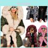 Parka Lungo con Cappuccio da Donna Invernale Giacca Cappotto in Ecopelliccia Spessa e Calda per il Freddo