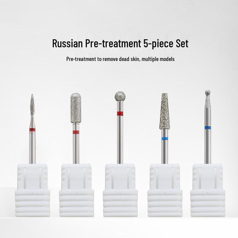 Russian Style Nail Drill Bits Pre-treatment Set with Cuticle Remover