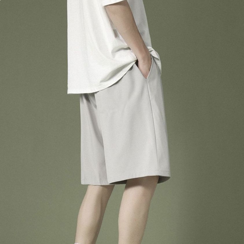 

Чоловічі шорти з крижаного шовку, швидковисихаючі, штани п ять чвертей, літні вільні великого розміру, молодіжні спортивні штани п ять чвертей 5XL