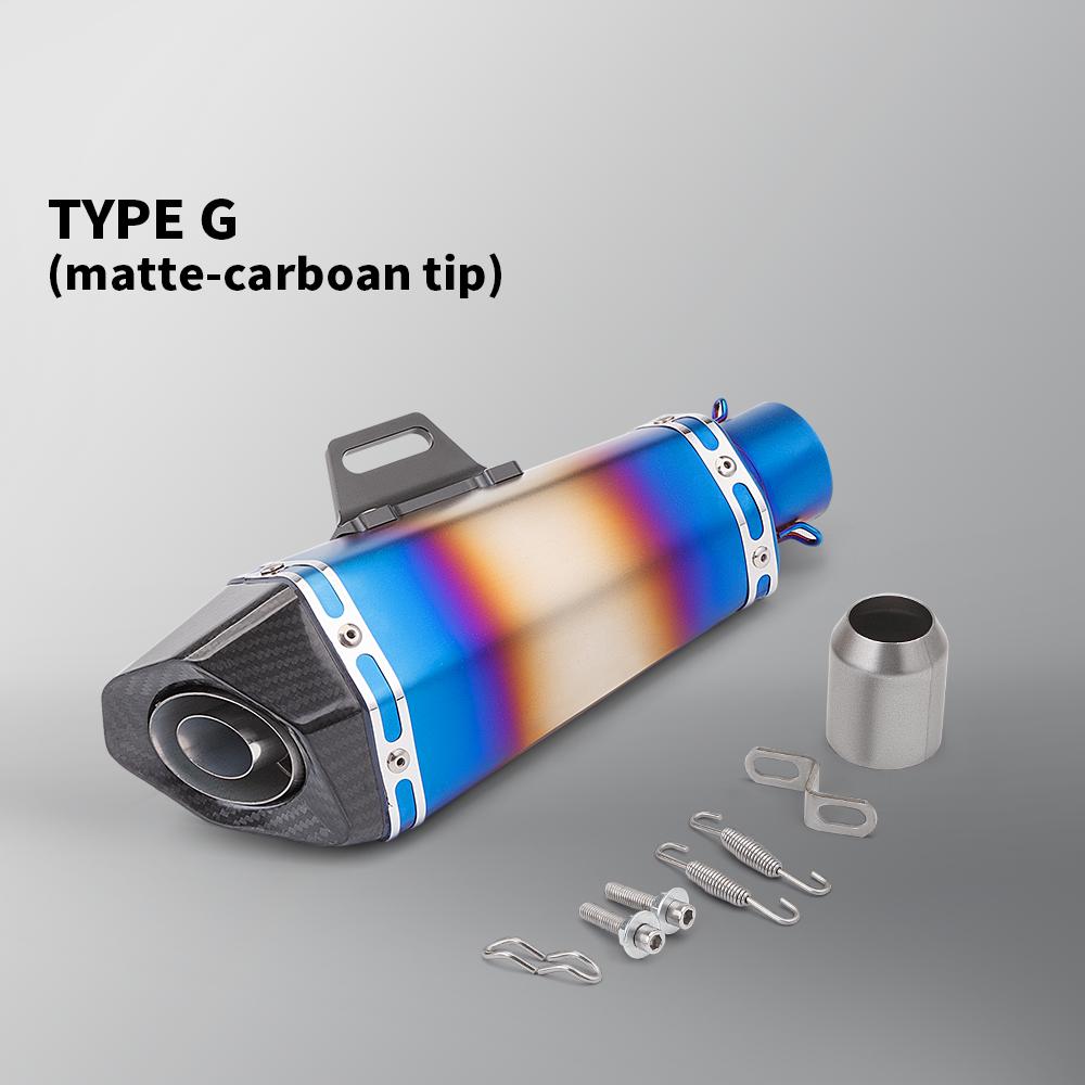 51mm Universal Exhaust Motorcycle Racing Muffler Modified Pipe for MT07 MT09 CBR500 CBR650 Z800 R25 B10 Z400 R3 R9 PCX125