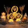 Acrylic Engraved Shade Acrylic Table Lamp Heart Pendant LED Lamp  Office Desk Ornament