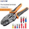 Ratchet Labor-Saving Crimping Tool for Pre-Insulated SV/RV Terminals - HX-30J