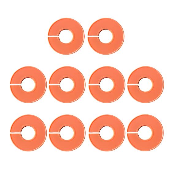 

10 шт., перегородка для шкафа, многоразовая гладкая поверхность, пластиковая круглая вешалка для одежды, разделители, бытовые принадлежности оранжевый