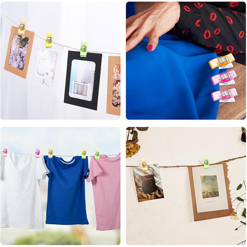 20~100pcs Storage Clip Colorful Household Office Supplies Multipurpose Plastic Craft Safety Clips Color Binding Clips TMZ