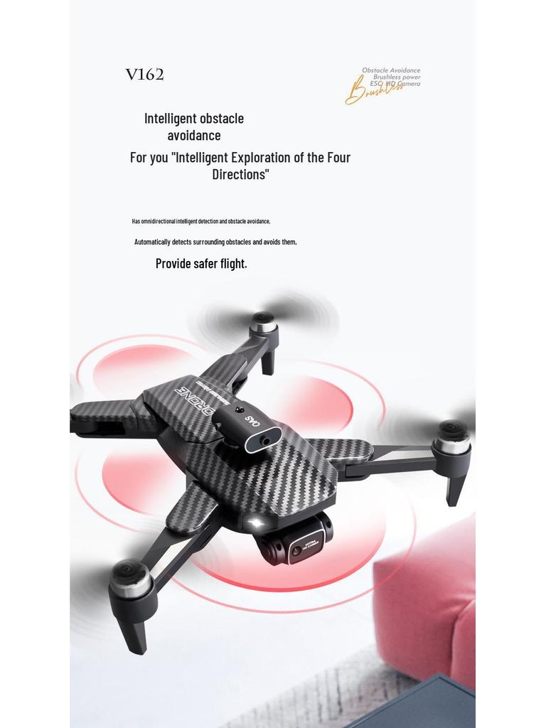 Brushless V162 Drone: 4K HD Optical Flow, ESC & Obstacle Avoidance, RC Aerial Photography Aircraft