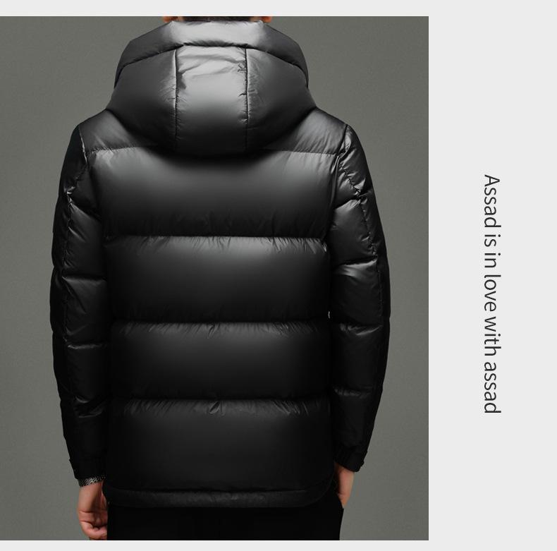 Men's Winter Fashion Hooded Down Jacket - Warm White Duck Down Coat for All Ages