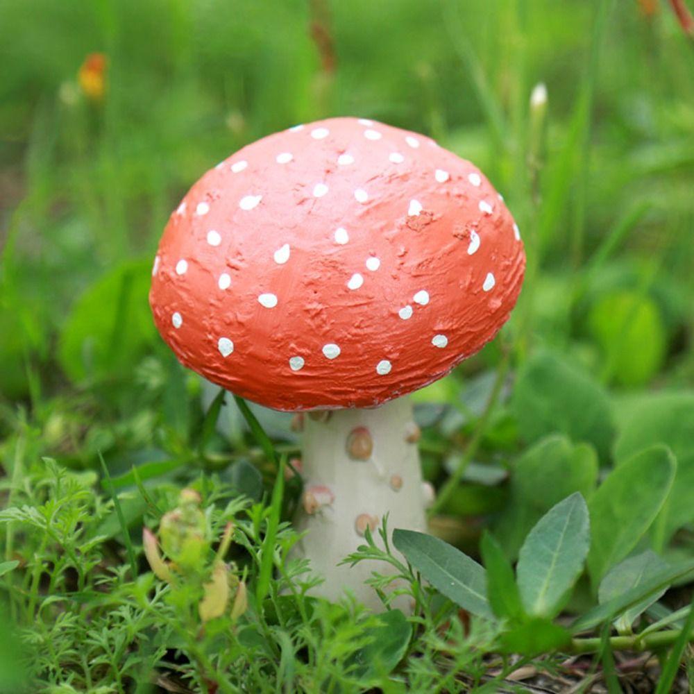 DIY Garden Mushroom Decoration Decoration Crafts Mushroom Resin Statue Figurine  for Patio Yard