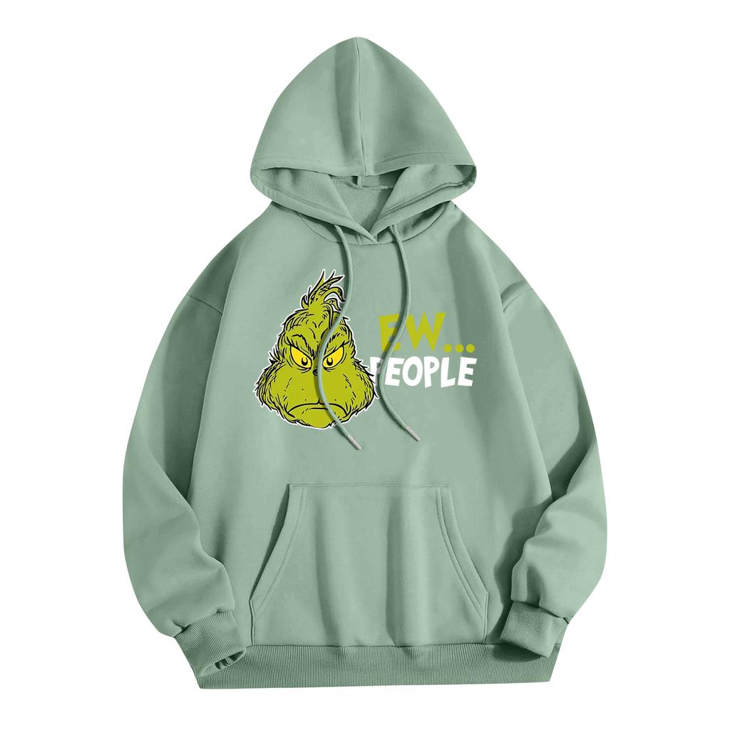 Women's Fashion Women's Lightweight Long Sleeve Pullover With Pockets Preppy Graphic Hoodie