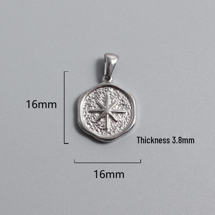 Retro Titanium Steel Cross Necklace Pendant - Stainless Steel DIY Jewelry Accessory, Fade-Resistant