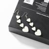 Four-layers Sweet Heart Pendants Women Hanging Earrings Red Color Acrylic Hook Earrings for Girls Korean Fashion Ear Jewelry