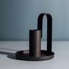 Simple and Small Black Wrought Iron Metal Candle Holder Decoration Candle Base