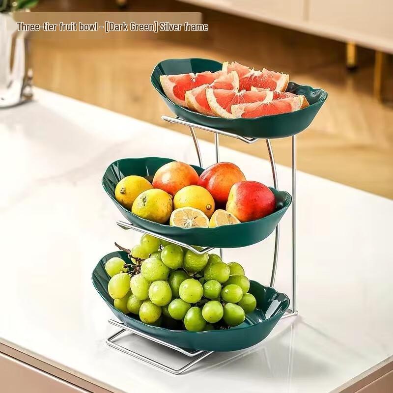Modern Two-Tier Fruit & Snack Serving Platter
