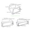 24TE Square Embroidery Hoop Stitching Frame Square Embroidery Clip Frame for Quilting Embroidery Craft