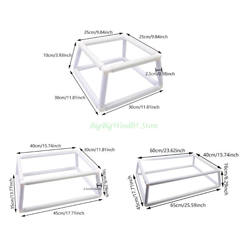 24TE Square Embroidery Hoop Stitching Frame Square Embroidery Clip Frame for Quilting Embroidery Craft