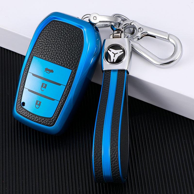 

ДЛЯ Toyota Corolla Chr Aygo Rav4 ДЛЯ Hilux Camry 70 40 Land Cruiser 200 Crown TPU Leahter Car Smart Key Чехол Крышка