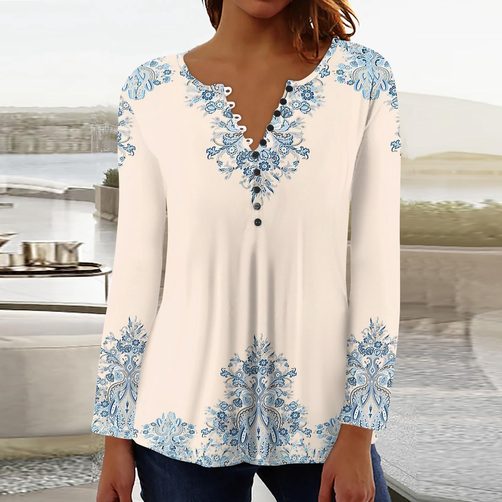 Женский повседневный топ свободного покроя с длинным рукавом и пуговицами M чёрный — фото 3