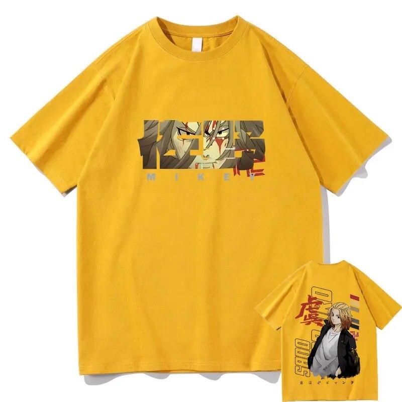 Anime Tokyo Revengers Mikey Unisexjiro Sano Grafické tričko Unisex Unisexga Harajuku Rock Krátký rukáv Unisex Hip Hop Trička nadměrné velikosti