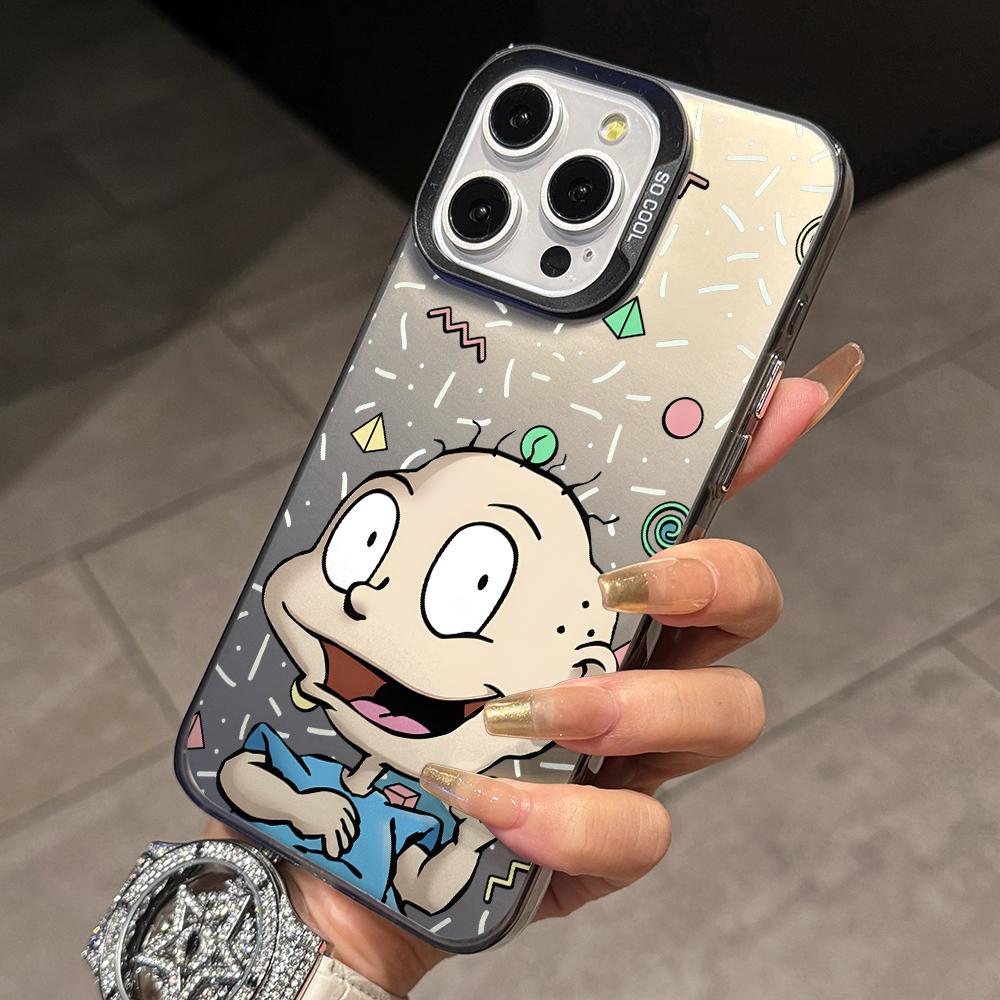 Funny Cartoon R-Rugrat Children Phone Case for Samsung Galaxy S26 S25 Edge S24 S23 S22 S21 FE S20 Ultra Plus 5G Silver Cover