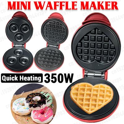 Mini Waffle Maker Electric Pancake Maker Waffle Machines Quick Heat-Up Bubble Egg Cake Oven Pan Multifunction Kitchen Baking Pan