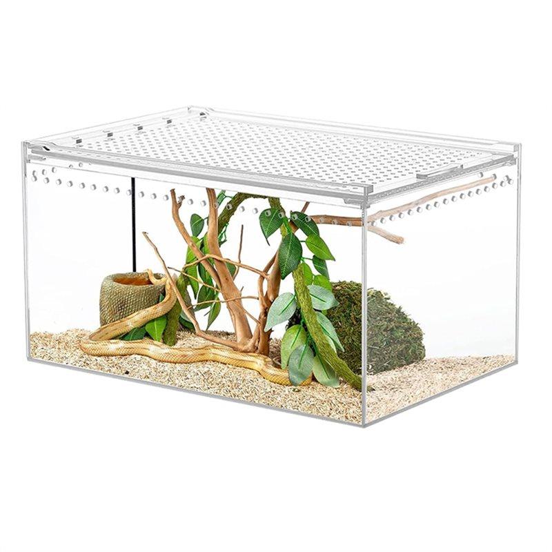 Turtle Terrarium Acrylic Lizard Reptile Kennel For Jumping Spider Crested Gecko Bearded Dragon