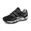 Herren Damen Golfschuhe Laufledersneaker Outdoor Flache Schuhe Professionelle Golfschuhe Große Größen Schwarz Rot