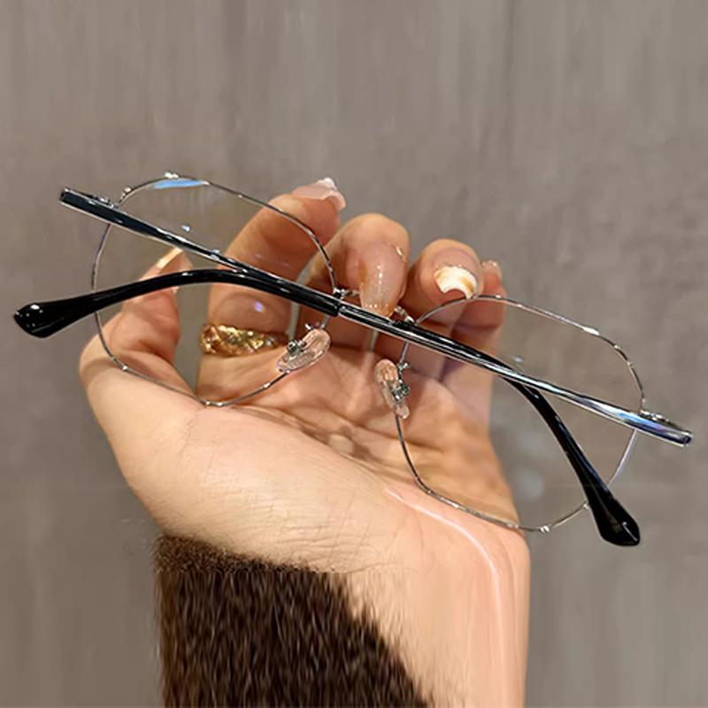 Anti-blue Light Glasses Polygonal Gold Wire Professional Intellectual Fashion Small Frame Ultra Light Eye Myopia Glass Frame9016