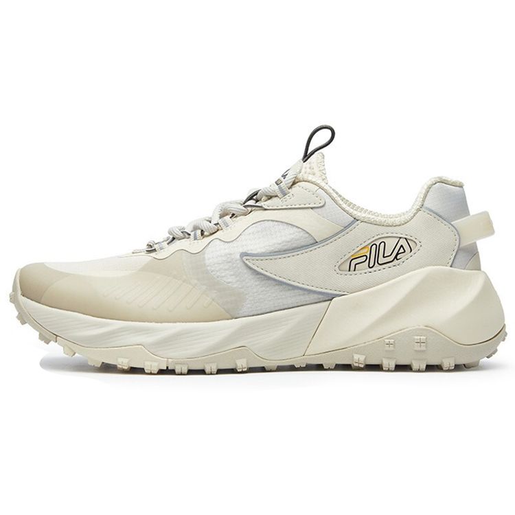 Fila Athletics Lightweight Professional TPU Fabric Synthetic Leather Low-Top Marathon Running Shoes Men Sneaker Oatmeal A12M132209FOM