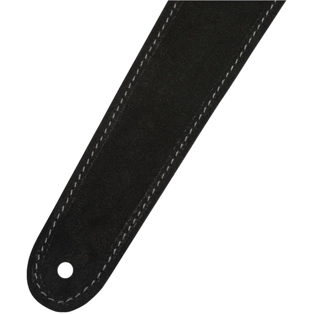 Fender Suede Strap 2 Inch Reversible Black Gray Guitar Accessory