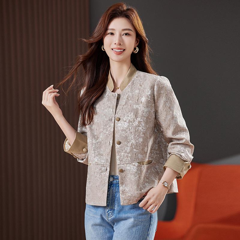 

Легкое короткое пальто женское весенне-осеннее новое маленькое модное жаккардовое ретро-жакет топ XL