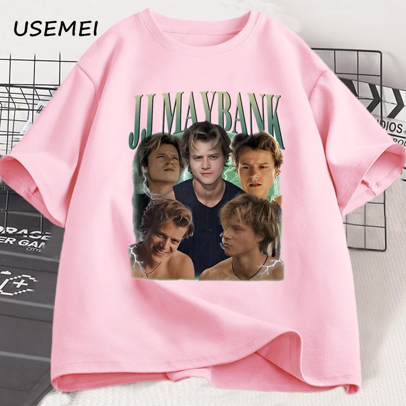 Tv Series Outer Banks T Shirt For Unisex Unisex Jj Maybank Graphics T Shirts Casual Cotton Short Sleeve Punk Tshirts Streetwear