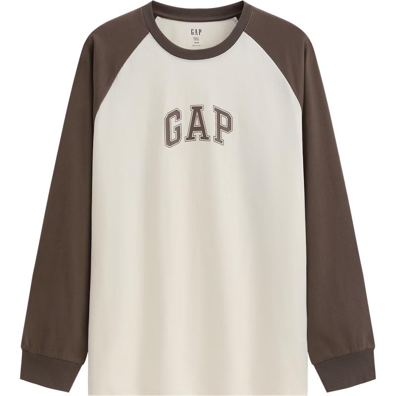 Gap Unisex Classic Color Block Logo Raglan Long Sleeve T-Shirt 170/92A
