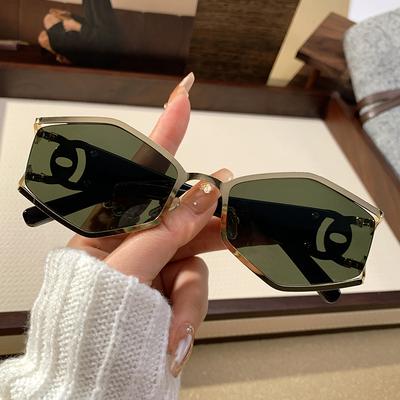 Gafas de Sol Nuevas Montura de Diamante Accesorios Metálicos Gafas de Sol Rayos Ultravioleta Gafas de Sol de Alta Gama para Exteriores