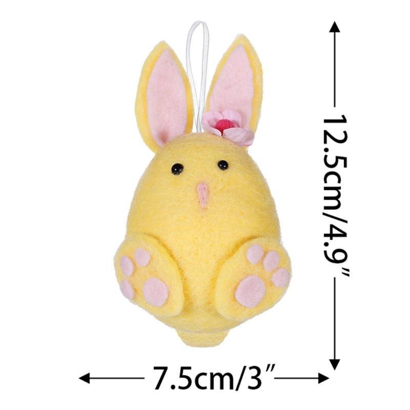 Easter Chick Rabbit Felts Colorful Handmade Doll for Spring Easter Party Decorations Mini Easter Ornaments for Tree