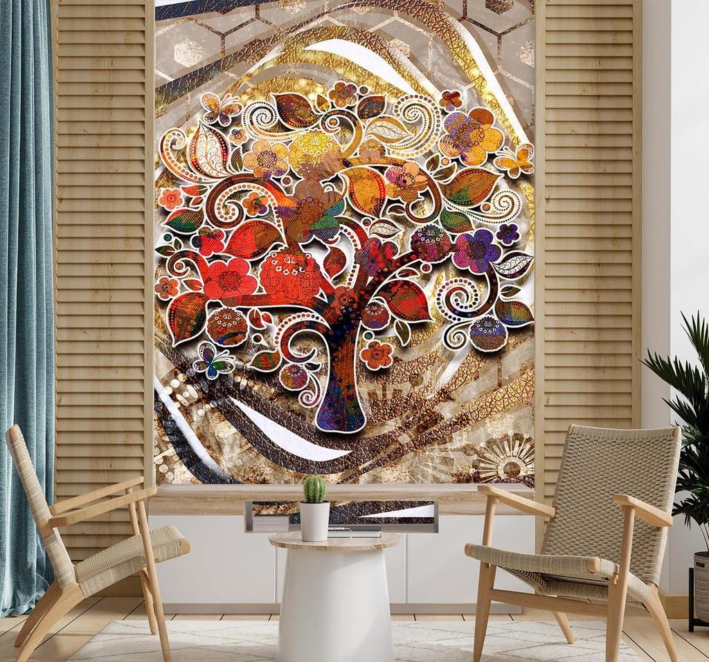 Wallpaper Colourful Tree Zen