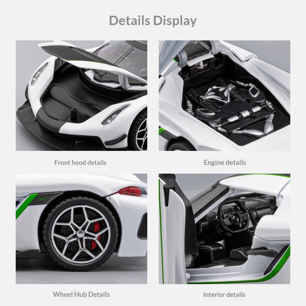 1:32 Koenigsegg jesko car model children's alloy sports car toy car collection ornaments boy gift