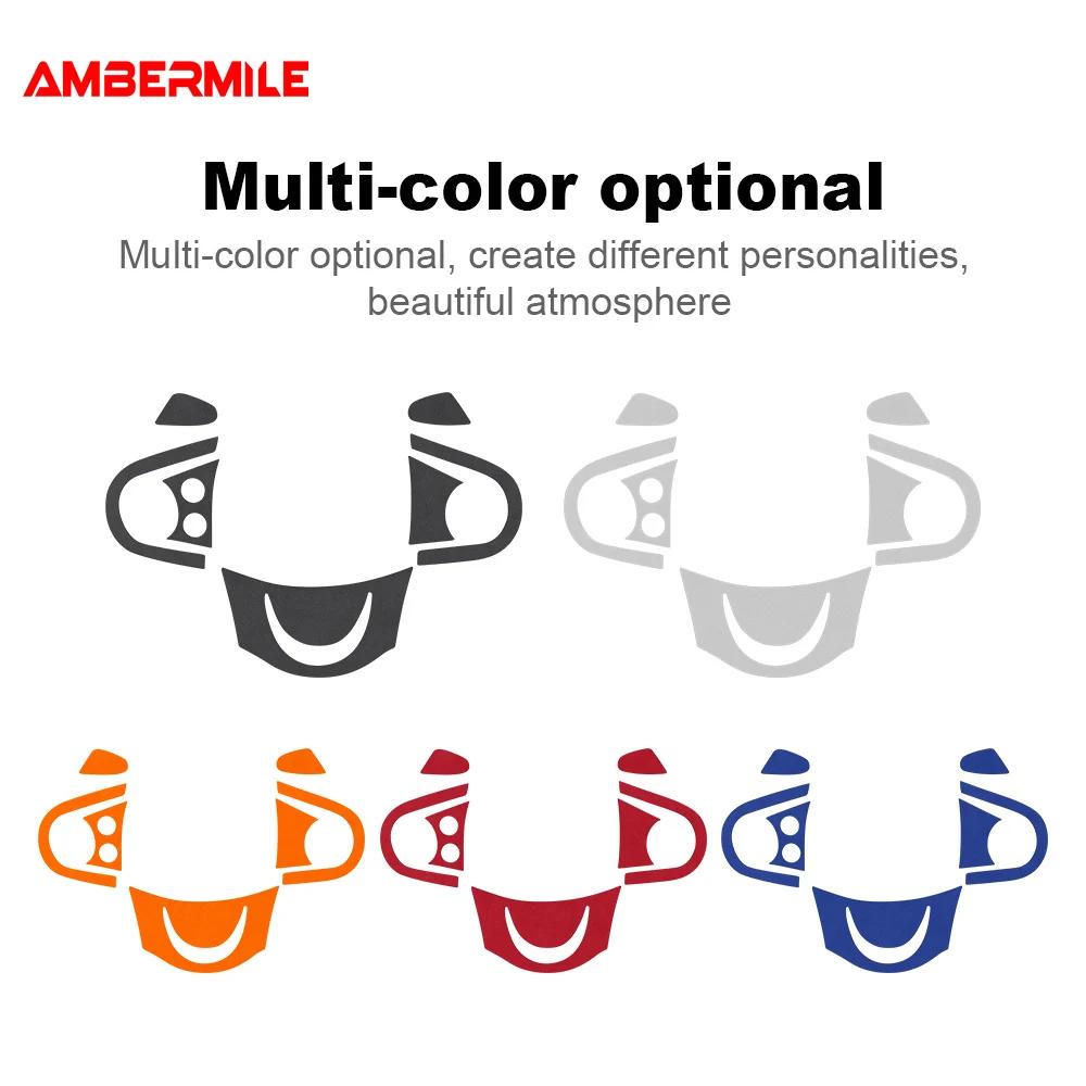 Suede Steering Wheel Button Cover for Mini Cooper Clubman R55 R57 Hardtop R56 Interior Accessories