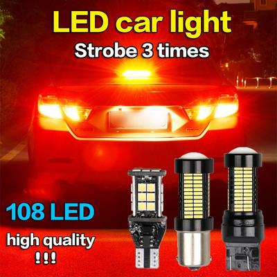 2ks Auto 108SMD LED Brzdové Svetlo Spätné Svetlo Smerové Svetlo T20 1156 1157 P21W Svetlo Auta Zadné Svetlo Motocyklová Žiarovka 12V