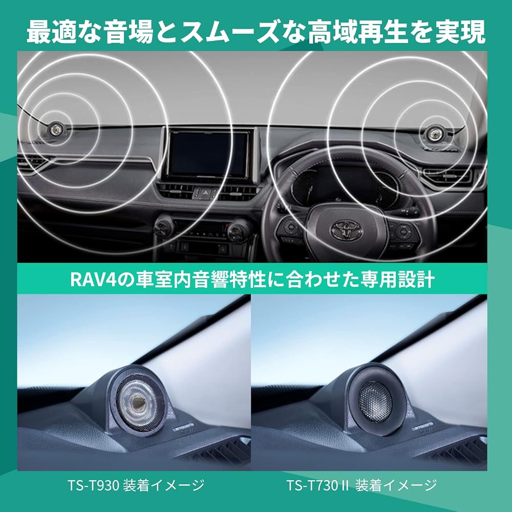 Pioneer トゥイーター取付キット UD-K302 RAV4専用 黒 カロッツェリア