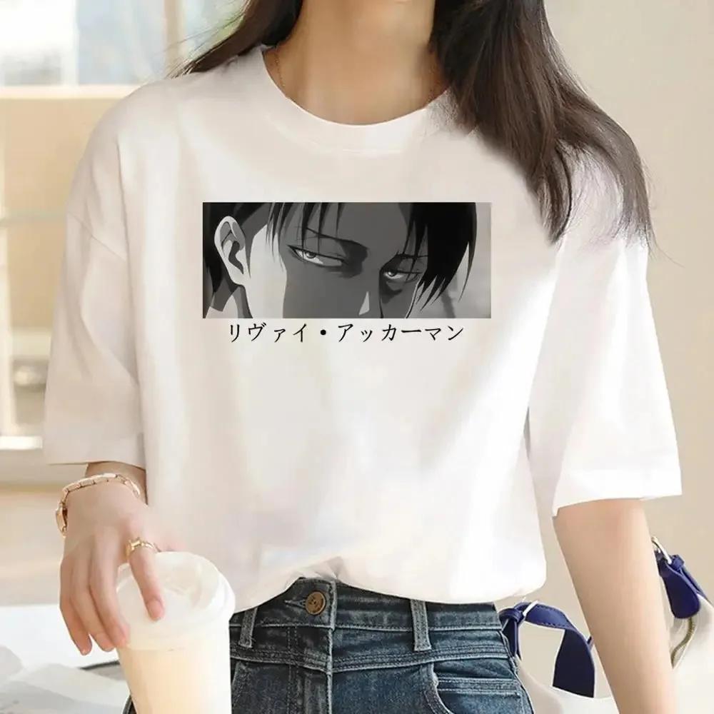 2024 New Anime Attack Titan Graphic Printing Harajuku T-Shirt Casual Fashion Short Sleeve Plus Size T-Shirt Ladies Short Sleeve